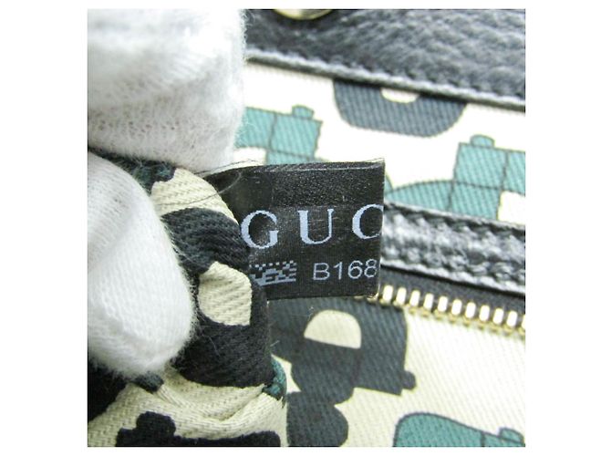 Guccissima Damen Leder Tote Bag Schwarz - Ansicht 14