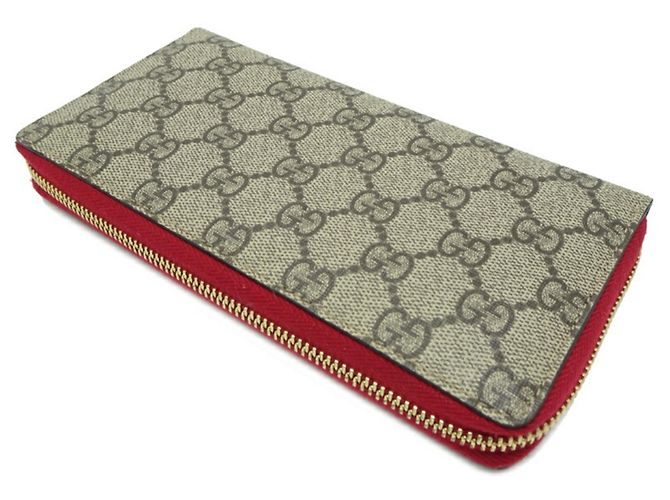 Gucci Langgeldbörse Rot Beige Grün Khaki - Ansicht 4