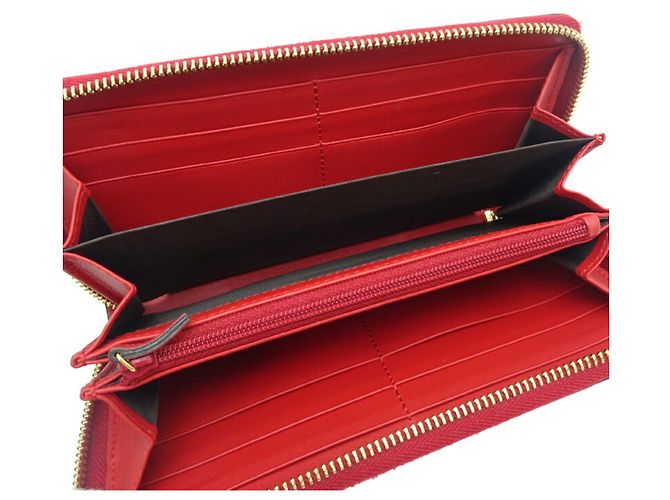 Gucci Langgeldbörse Rot Beige Grün Khaki - Ansicht 5