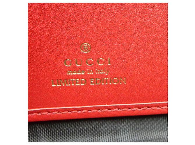 Gucci Langgeldbörse Rot Beige Grün Khaki - Ansicht 6