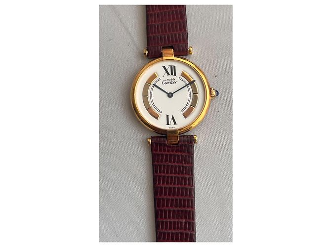 Cartier Vendôme Trinity Uhr Vermeil 30 mm Weiß - Ansicht 2