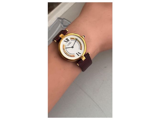 Cartier Vendôme Trinity Uhr Vermeil 30 mm Weiß - Ansicht 8