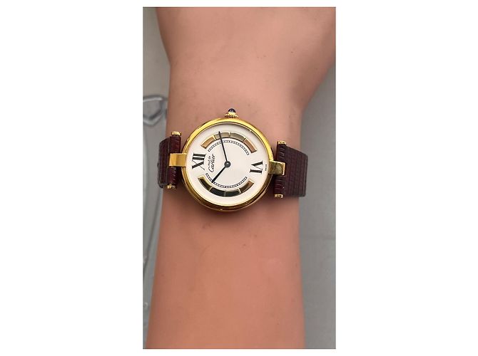 Cartier Vendôme Trinity Uhr Vermeil 30 mm Weiß - Ansicht 9