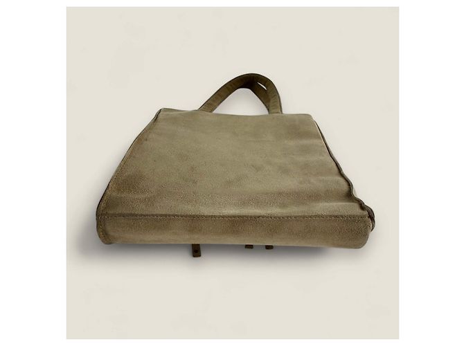 Borsa mini tote con frange Chanel beige - vista 15