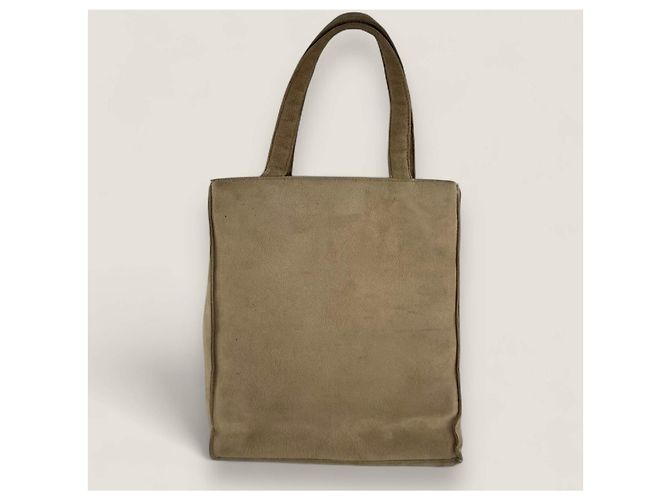 Borsa mini tote con frange Chanel beige - vista 4