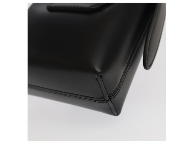Borsa a mano in pelle nera Gancini di Salvatore Ferragamo Auth 93834AM Nero - vista 16