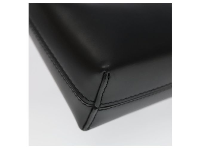 Borsa a mano in pelle nera Gancini di Salvatore Ferragamo Auth 93834AM Nero - vista 17