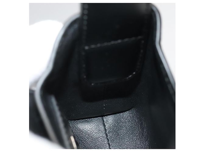 Borsa a mano in pelle nera Gancini di Salvatore Ferragamo Auth 93834AM Nero - vista 21