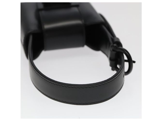 Borsa a mano in pelle nera Gancini di Salvatore Ferragamo Auth 93834AM Nero - vista 7