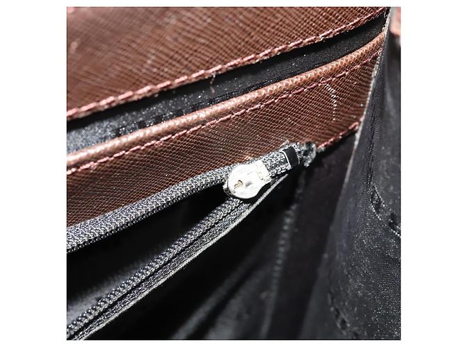 Borsa da lavoro in pelle marrone BURBERRY Auth bs25430 - vista 12