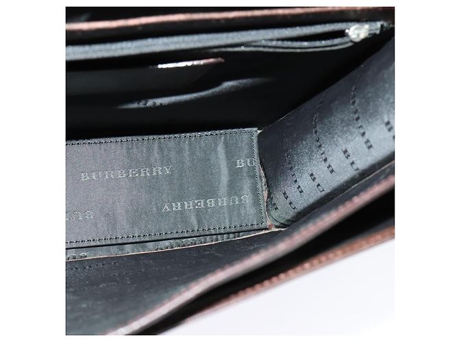 Borsa da lavoro in pelle marrone BURBERRY Auth bs25430 - vista 19