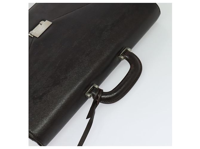 Borsa da lavoro in pelle marrone BURBERRY Auth bs25430 - vista 6