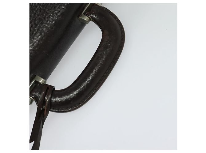 Borsa da lavoro in pelle marrone BURBERRY Auth bs25430 - vista 7