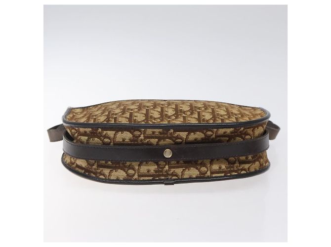 Borsa a spalla in tela Trotter Christian Dior marrone oro Auth 123107 D'oro - vista 5