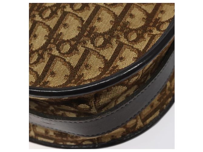 Borsa a spalla in tela Trotter Christian Dior marrone oro Auth 123107 D'oro - vista 9