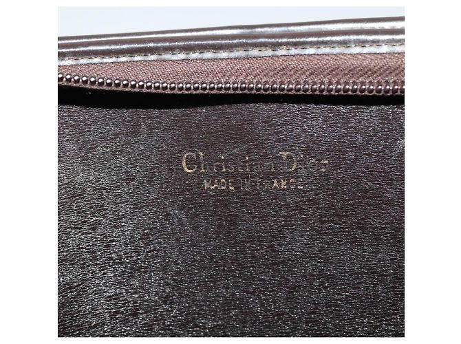 Borsa a spalla in tela Trotter Christian Dior marrone oro Auth sw647 D'oro - vista 10