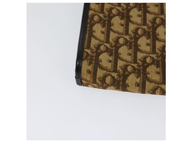 Borsa a spalla in tela Trotter Christian Dior marrone oro Auth sw647 D'oro - vista 15
