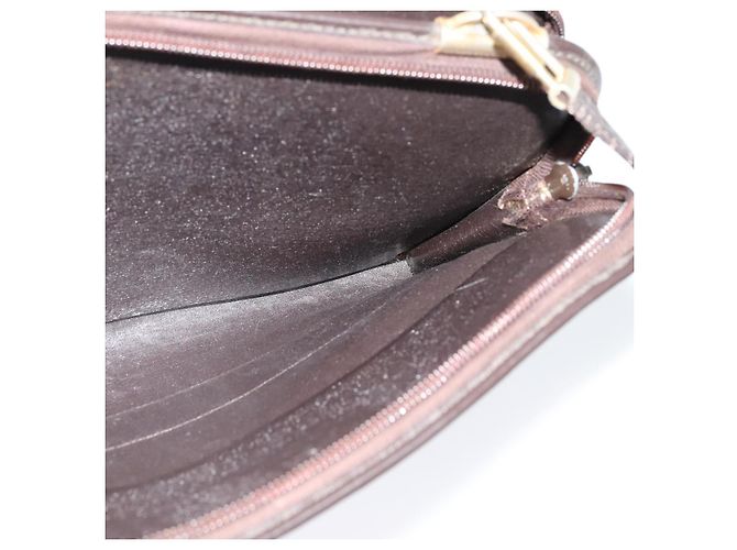 Borsa a spalla in tela Trotter Christian Dior marrone oro Auth sw647 D'oro - vista 17