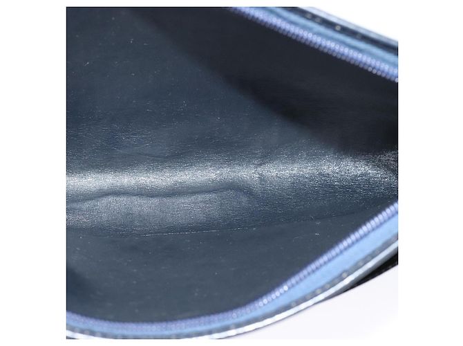 Borsa a spalla in tela Trotter Christian Dior blu navy oro Auth 120706 D'oro - vista 11