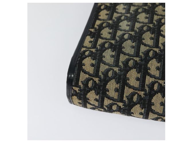 Borsa a spalla in tela Trotter Christian Dior blu navy oro Auth 120706 D'oro - vista 15
