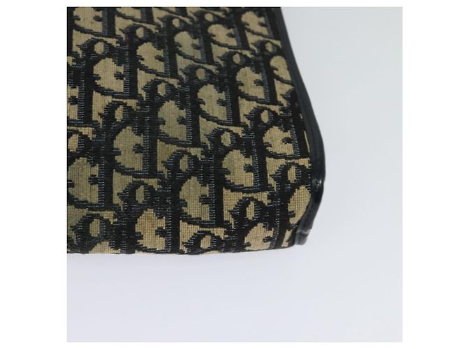 Borsa a spalla in tela Trotter Christian Dior blu navy oro Auth 120706 D'oro - vista 16