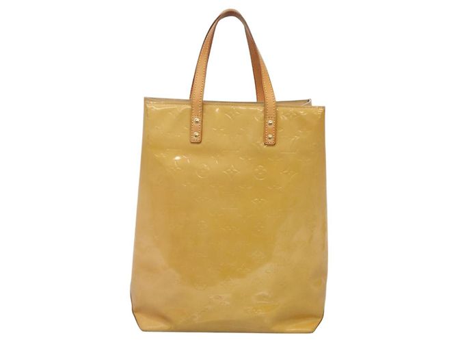 LOUIS VUITTON Monogram Vernis Reade MM Borsa a Mano Beige M91141 LV Auth 123966 - vista 2