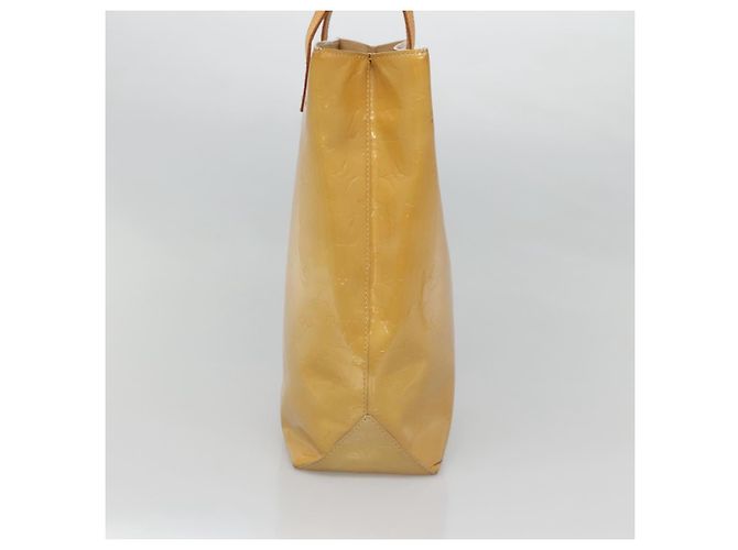 LOUIS VUITTON Monogram Vernis Reade MM Borsa a Mano Beige M91141 LV Auth 123966 - vista 3