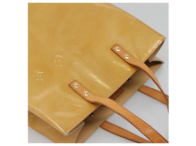 LOUIS VUITTON Monogram Vernis Reade MM Borsa a Mano Beige M91141 LV Auth 123966 - vista 6