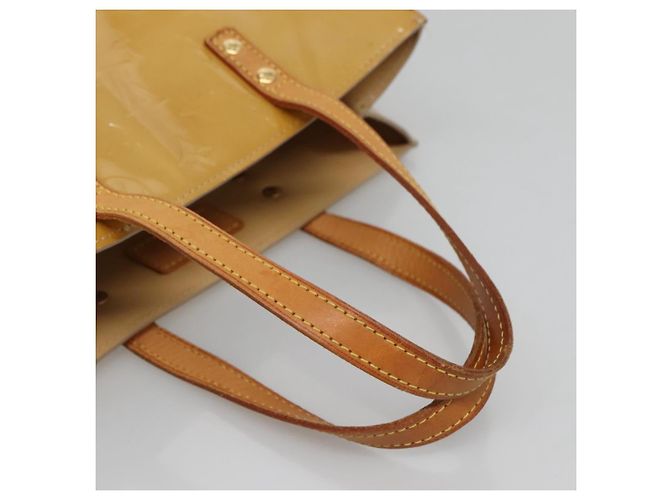 LOUIS VUITTON Monogram Vernis Reade MM Borsa a Mano Beige M91141 LV Auth 123966 - vista 7