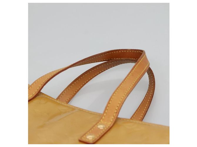 LOUIS VUITTON Monogram Vernis Reade MM Borsa a Mano Beige M91141 LV Auth 123966 - vista 8