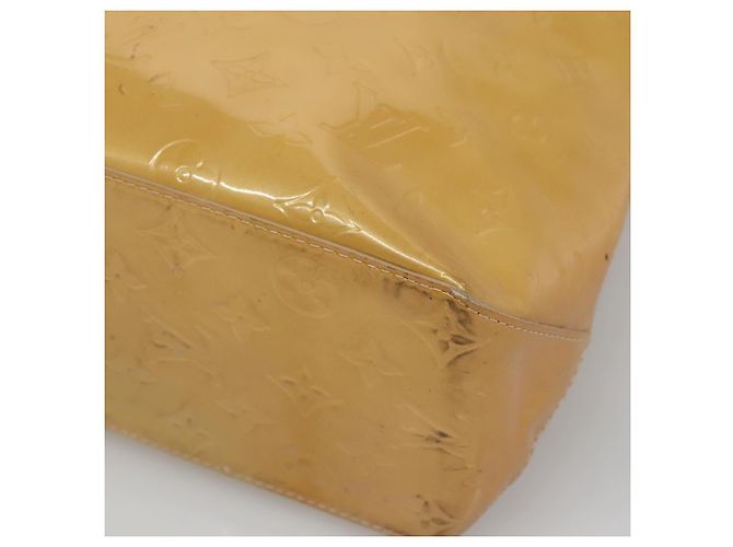 LOUIS VUITTON Monogram Vernis Reade MM Borsa a Mano Beige M91141 LV Auth 123966 - vista 9