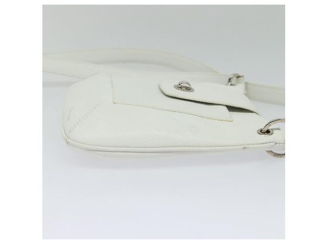 Bulgari Borsa a Spalla BVLGARI in Pelle Bianca Argento Auth bs25565 Bianco - vista 4
