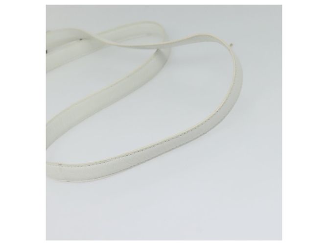 Bulgari Borsa a Spalla BVLGARI in Pelle Bianca Argento Auth bs25565 Bianco - vista 7