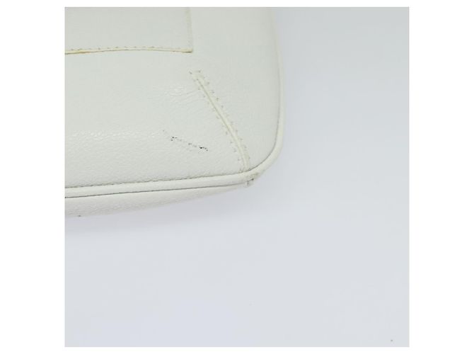 Bulgari Borsa a Spalla BVLGARI in Pelle Bianca Argento Auth bs25565 Bianco - vista 9