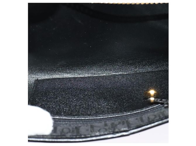 Borsa a spalla in tela Trotter Christian Dior nera e oro Auth yk18198 Nero D'oro - vista 11
