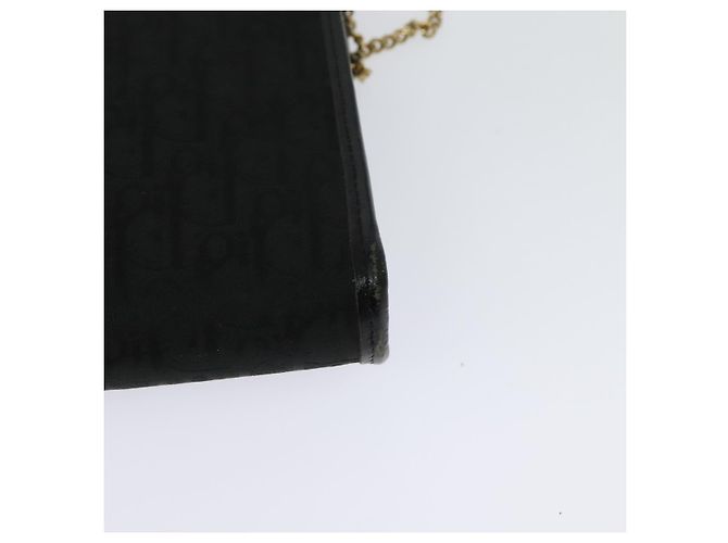 Borsa a spalla in tela Trotter Christian Dior nera e oro Auth yk18198 Nero D'oro - vista 16