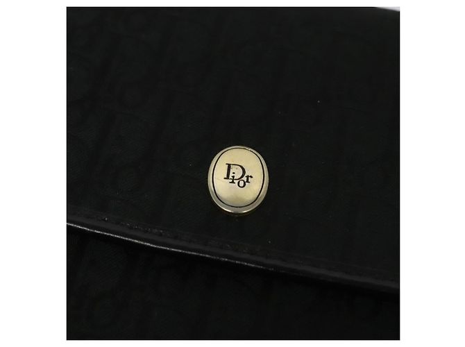 Borsa a spalla in tela Trotter Christian Dior nera e oro Auth yk18198 Nero D'oro - vista 17