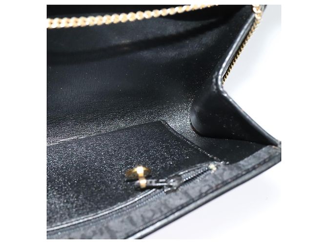 Borsa a spalla in tela Trotter Christian Dior nera e oro Auth yk18198 Nero D'oro - vista 19
