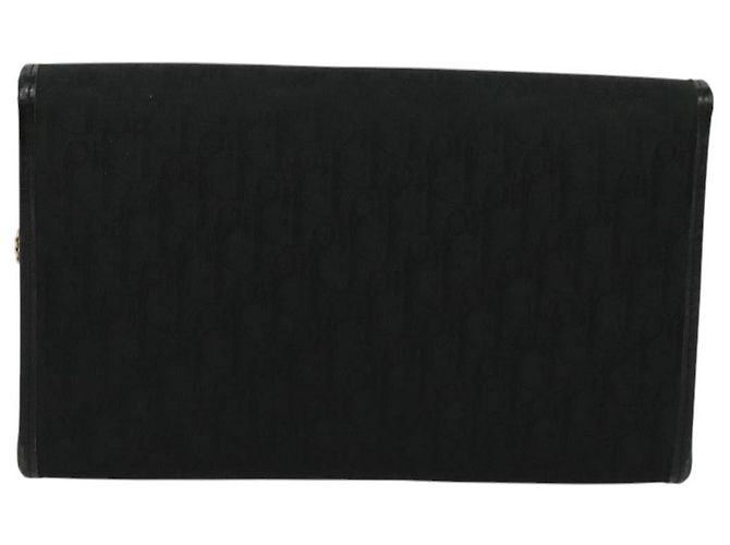 Borsa a spalla in tela Trotter Christian Dior nera e oro Auth yk18198 Nero D'oro - vista 2