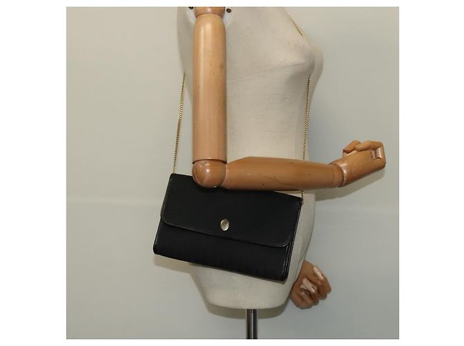 Borsa a spalla in tela Trotter Christian Dior nera e oro Auth yk18198 Nero D'oro - vista 21