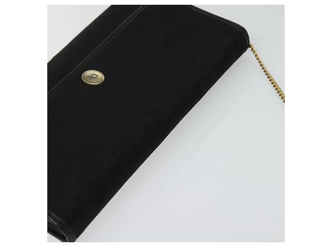 Borsa a spalla in tela Trotter Christian Dior nera e oro Auth yk18198 Nero D'oro - vista 6