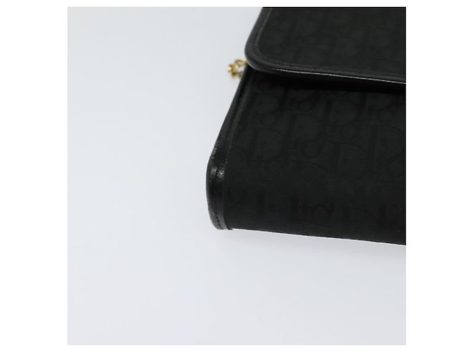 Borsa a spalla in tela Trotter Christian Dior nera e oro Auth yk18198 Nero D'oro - vista 9