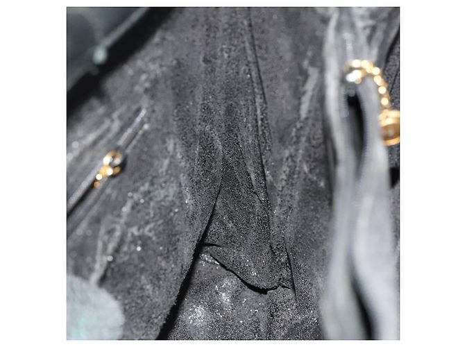 Borsa a mano GUCCI Bamboo Camoscio Nero Oro 002 2853 0260 0 Auth mr1295 D'oro - vista 18