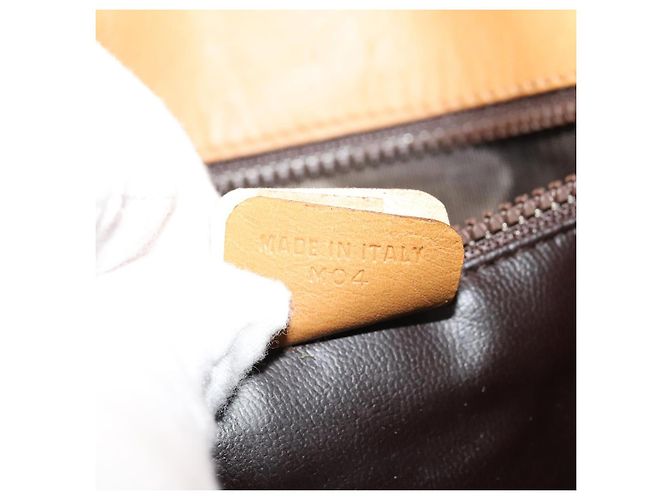 Céline Borsa a spalla in tela Macadam CELINE PVC beige oro Auth sw637 D'oro - vista 12