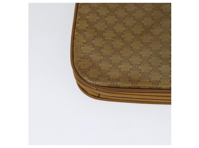 Céline Borsa a spalla in tela Macadam CELINE PVC beige oro Auth sw637 D'oro - vista 16