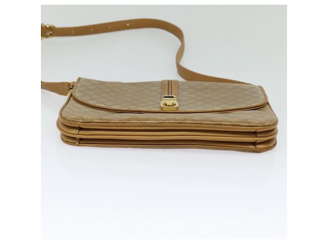 Céline Borsa a spalla in tela Macadam CELINE PVC beige oro Auth sw637 D'oro - vista 5