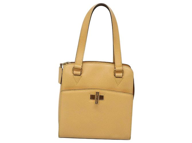 Céline CELINE Handtasche aus Leder in Gelbgold Auth 123851 - Ansicht 13