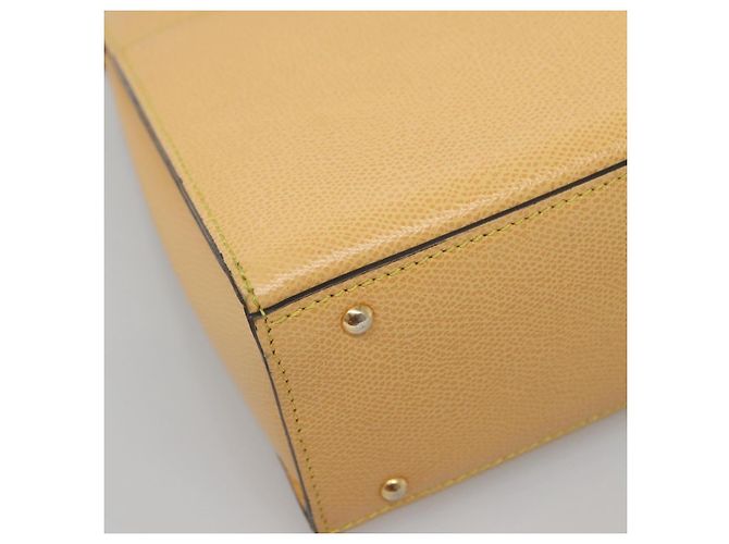 Céline CELINE Handtasche aus Leder in Gelbgold Auth 123851 - Ansicht 14