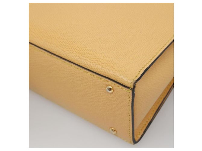 Céline CELINE Handtasche aus Leder in Gelbgold Auth 123851 - Ansicht 15