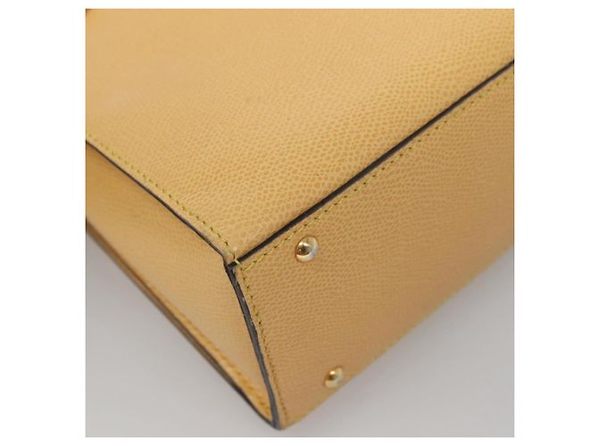 Céline CELINE Handtasche aus Leder in Gelbgold Auth 123851 - Ansicht 16